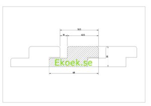 P8 68 28 Förkolnad och borstad termofurupanel